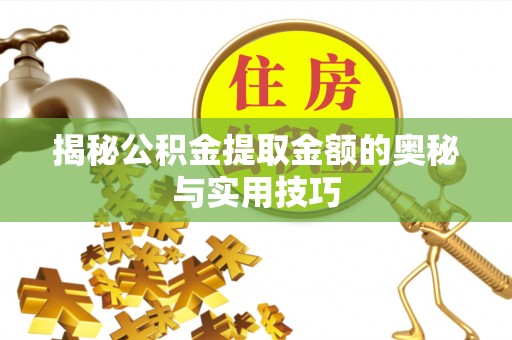 盐城揭秘公积金提取金额的奥秘与实用技巧
